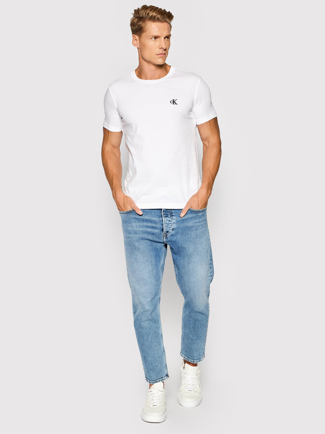 Calvin Klein Jeans Calvin Klein Jeans T-shirt Tee Shirt Essential J30J314544 Bianco Slim Fit