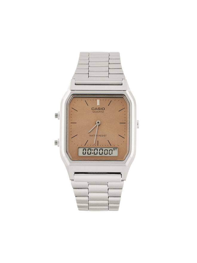 Casio Zegarek Casio Vintage AQ-230A-4AMQYES Srebrny
