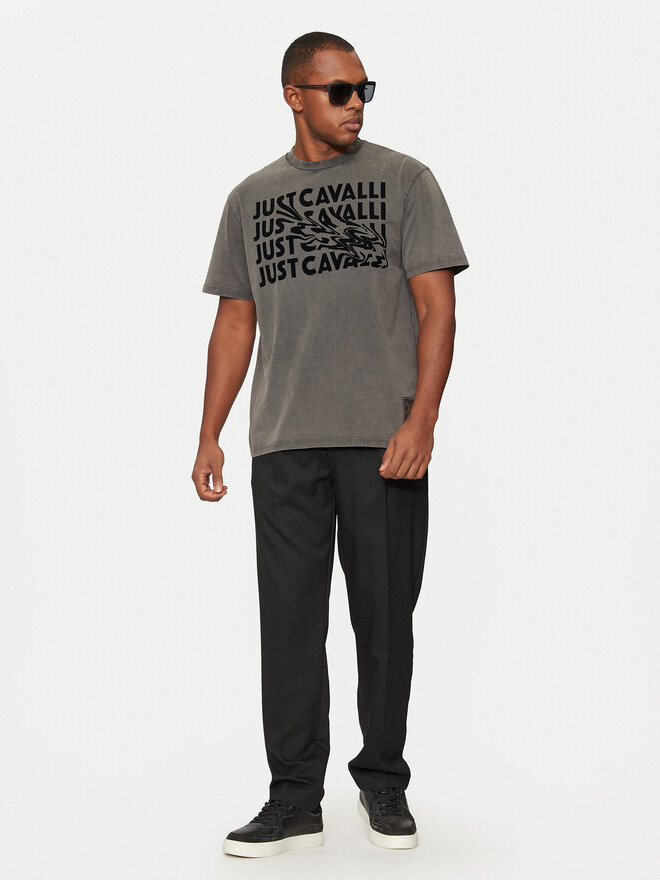 Just Cavalli Just Cavalli Camiseta 77OAHC05 Negro Regular Fit