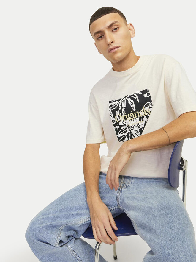 Jack&Jones Jack&Jones Camiseta Lafayette 12250436 Écru Relaxed Fit