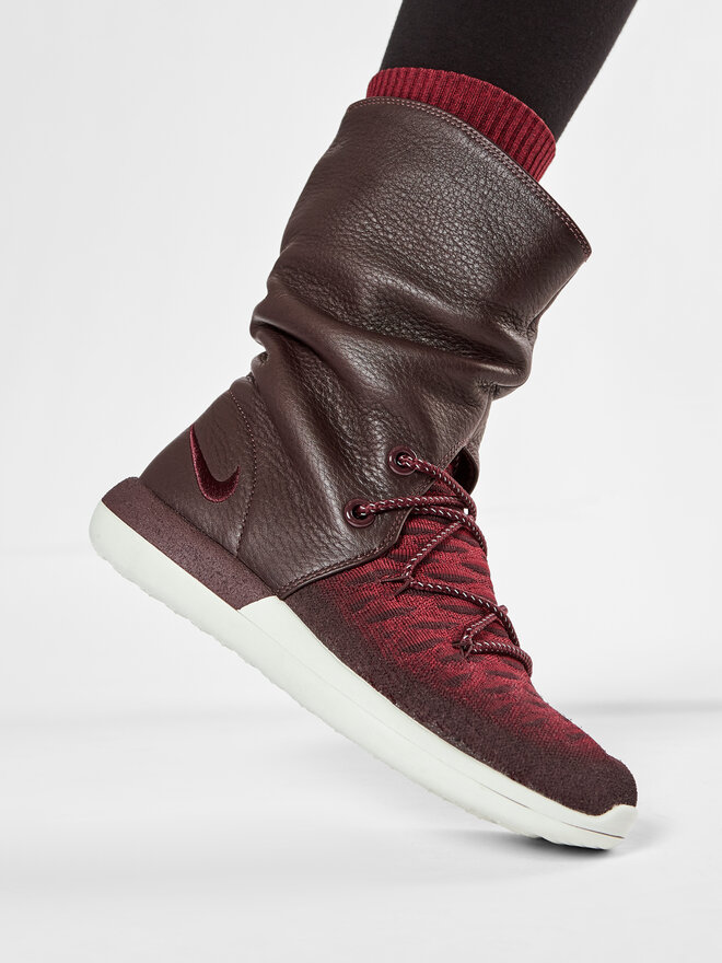 Nike Sneakers Nike Roshe Two Hi Flyknit 861708 600 Dunkelrot