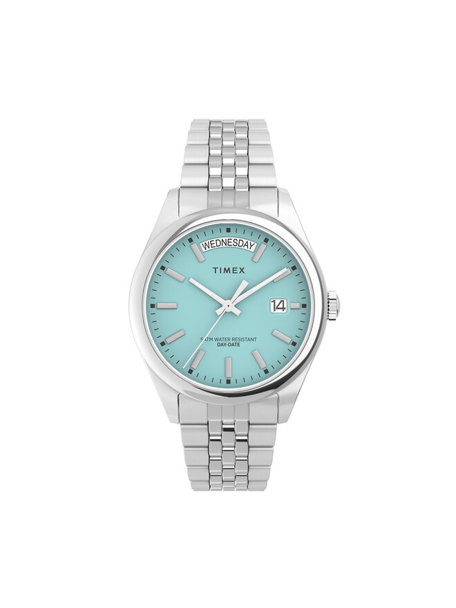 Timex Ceas Timex Legacy Day and Date Tiffany TW2V68400 Argintiu