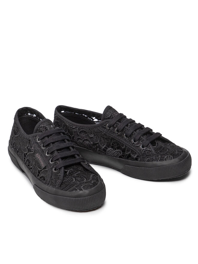 Sneakers aus Stoff Superga Macrame 2750 S81219W Schwarz eschuhe