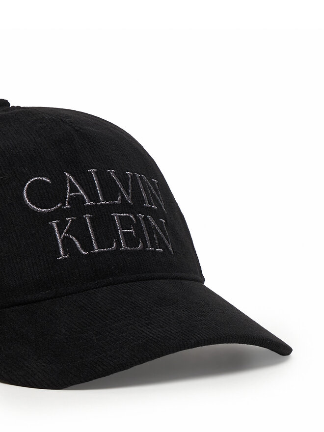 Calvin Klein Cap Calvin Klein Corduroy Graphic 5 Panel Cap LV04D5064G Schwarz