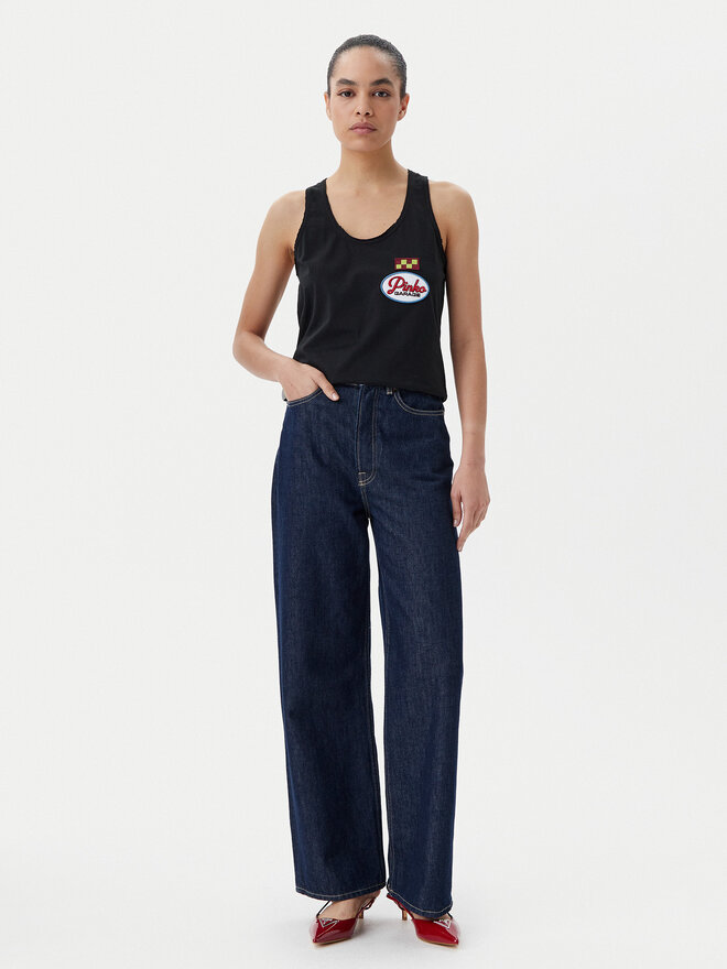 PINKO PINKO Marškinėliai Noel 105269 A2ME Juoda Regular Fit