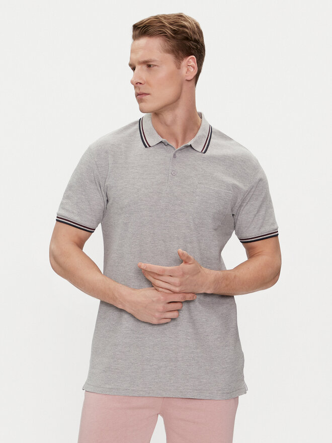 Brave Soul Brave Soul Polo MPS-149COSMO Gris Straight Fit