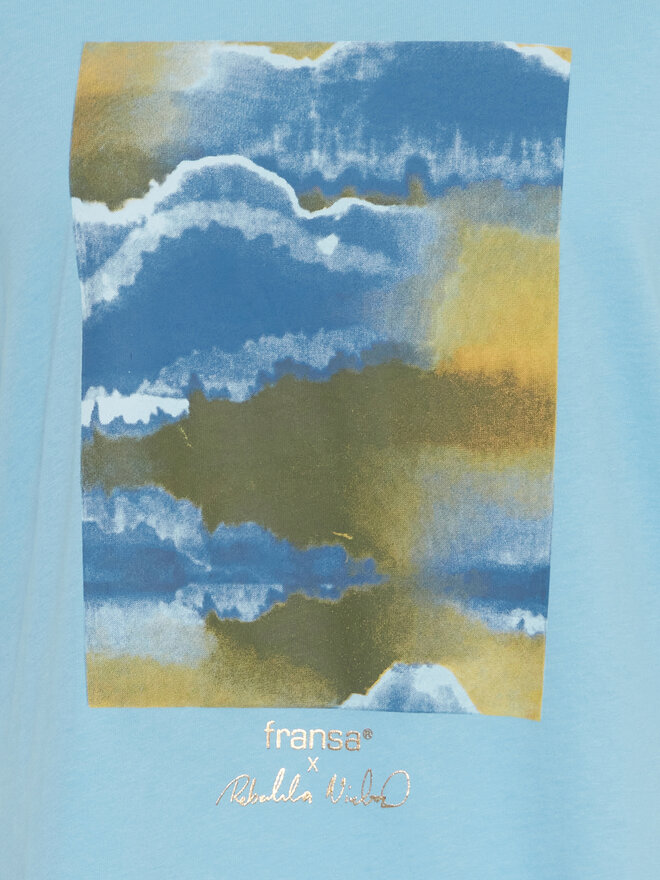 Fransa Fransa Camiseta 20612765 Azul Regular Fit