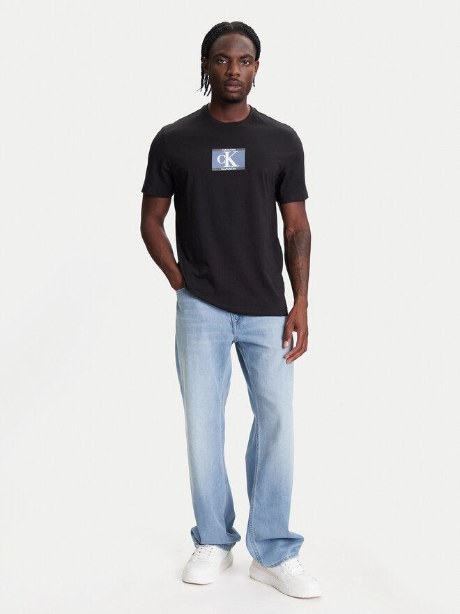 Calvin Klein Calvin Klein Camiseta Box Tape Graphic LV04RC854G Negro Regular Fit