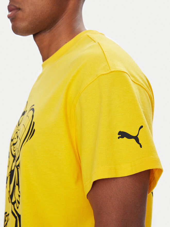 Puma Puma Marškinėliai CWC Hoops x Man City 631696 Geltona Regular Fit