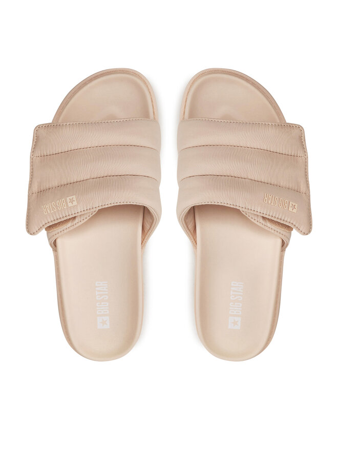 Big Star Shoes Klapki Big Star Shoes NN274773 Beżowy