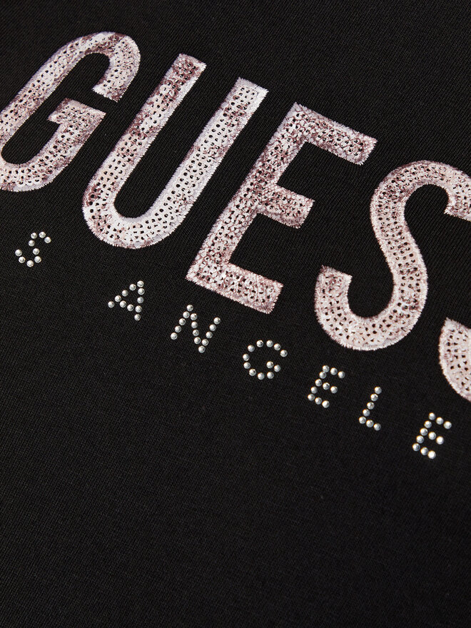 Guess Guess Marškinėliai W5RI19 I3Z14 Juoda Regular Fit
