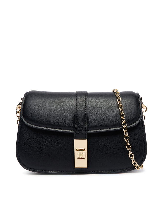 Tommy Hilfiger Handtasche Tommy Hilfiger Th Heritage Chain Crossover AW0AW19319 Schwarz