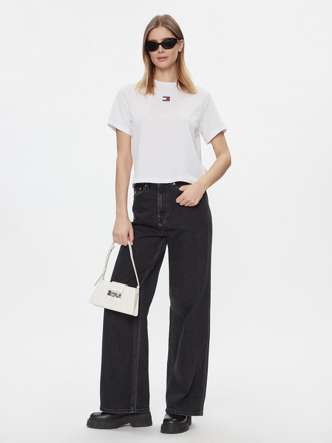 Tommy Jeans Tommy Jeans Camiseta Badge DW0DW17391 Blanco Boxy Fit