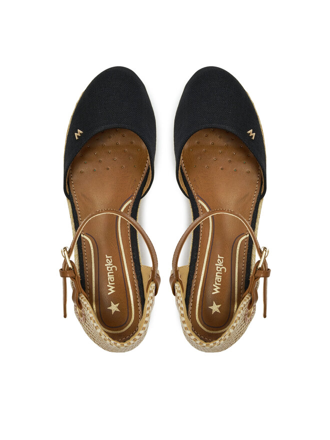 Wrangler Espadryle Wrangler Bela Women Semi Wedge 20241055 Czarny