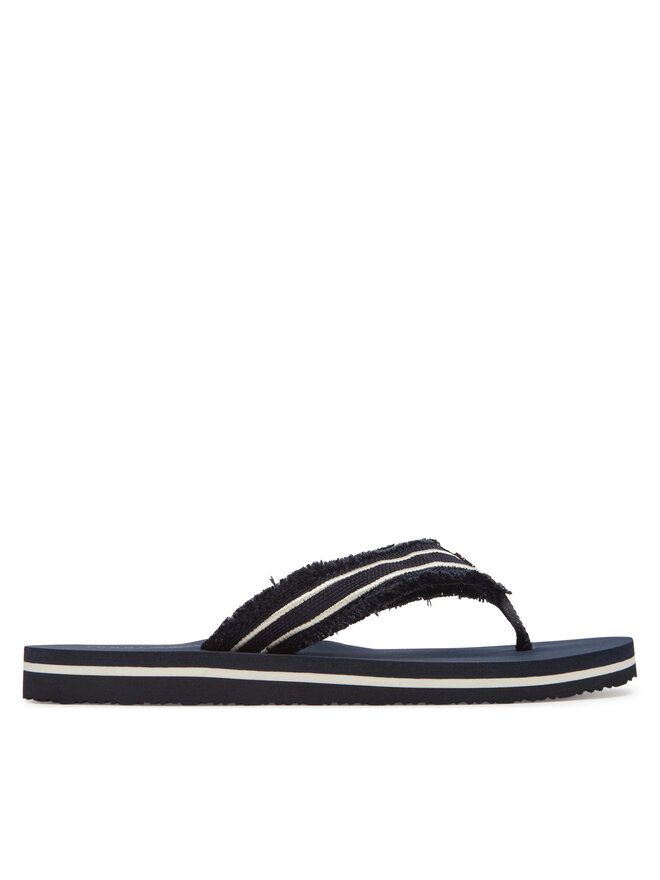 Tommy Hilfiger Zehentrenner Tommy Hilfiger TH Webbing Beach Sandal FW0FW08739 Dunkelblau