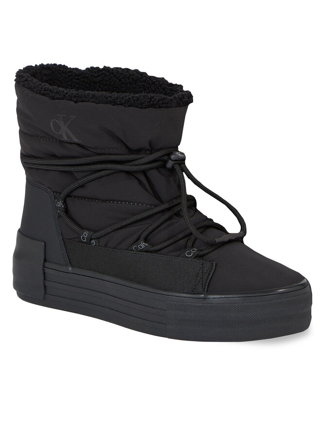 Calvin Klein Jeans Škornji za sneg Calvin Klein Jeans Bold Vulc Flatf Snow Boot Wn YW0YW01181 Črna