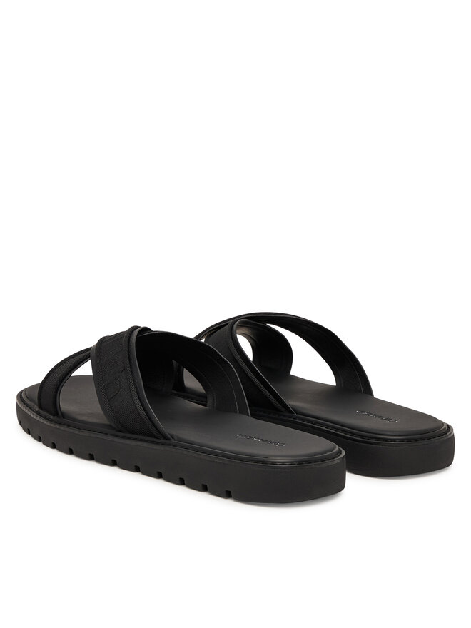 Calvin Klein Pantoletten Calvin Klein Sq Molded Sandal Xcross Wb HM0HM02101 Schwarz