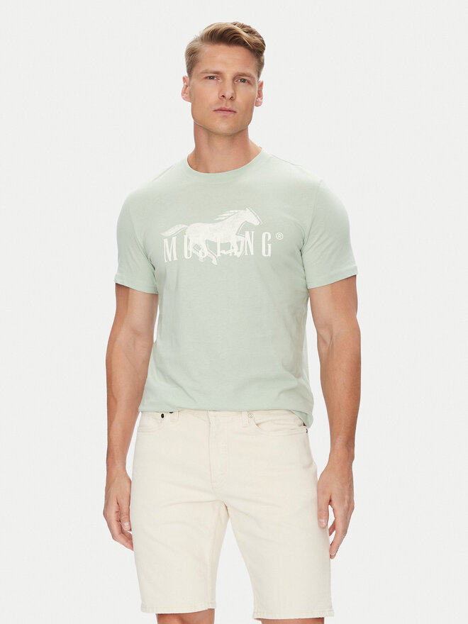 Mustang Mustang T-Shirt Austin 1016492 Grün Regular Fit