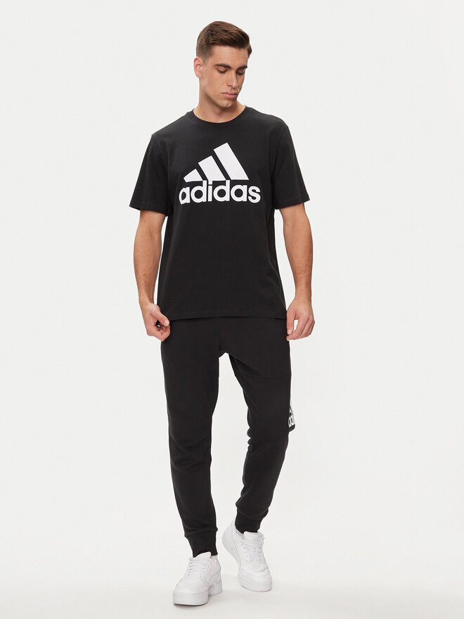 adidas adidas Marškinėliai Essentials Single Jersey Big Logo T-Shirt IC9347 Juoda Regular Fit