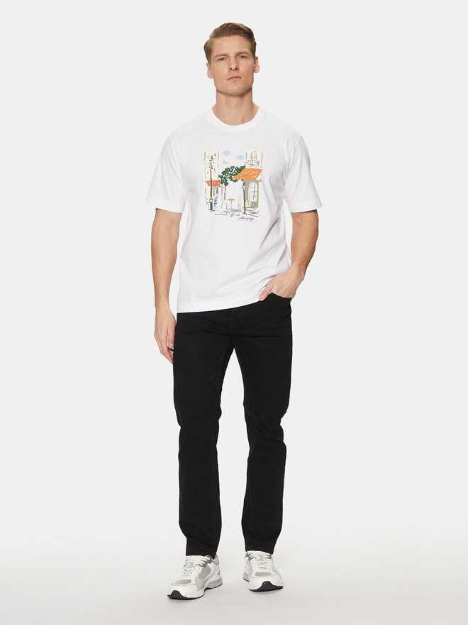 Jack&Jones Jack&Jones Marškinėliai Machester 12273549 Balta Relaxed Fit