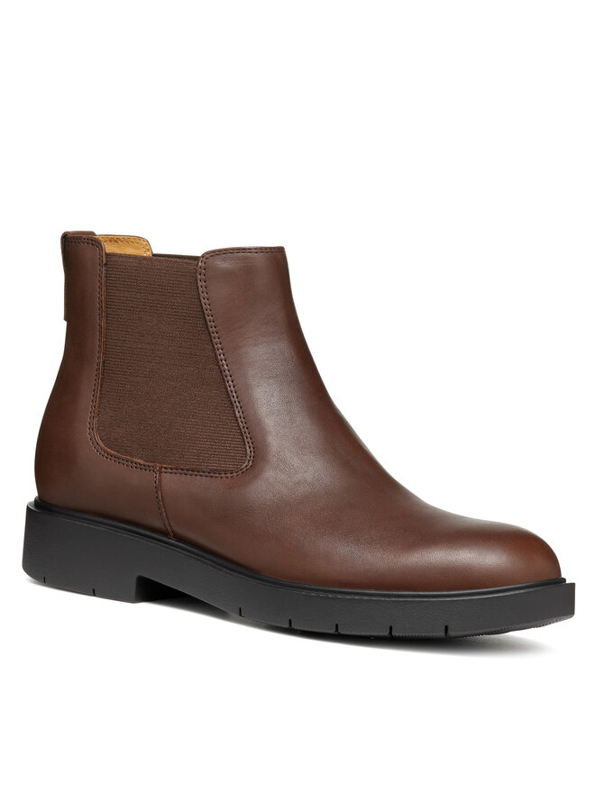 Geox Kotníková obuv s elastickým prvkem Geox D Spherica Ec1 D16QRC 00043 C6006 Hnědá