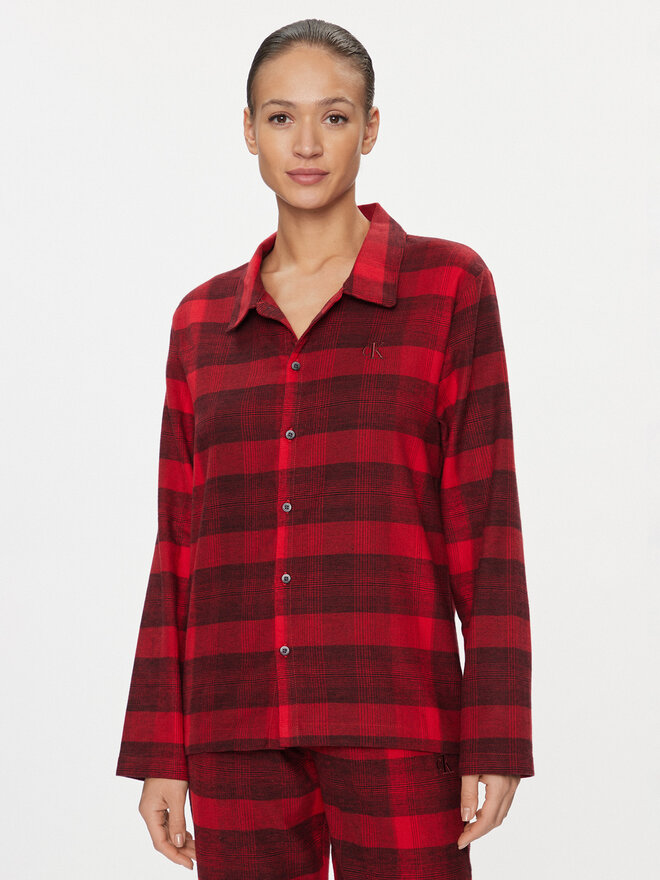 Calvin Klein Underwear Calvin Klein Underwear Pyjamahemd 000QS7034E Rot Relaxed Fit