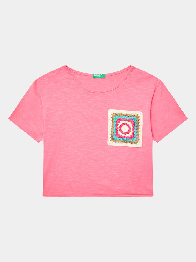 United Colors Of Benetton United Colors Of Benetton Póló 3LHAC10BV Rózsaszín Regular Fit
