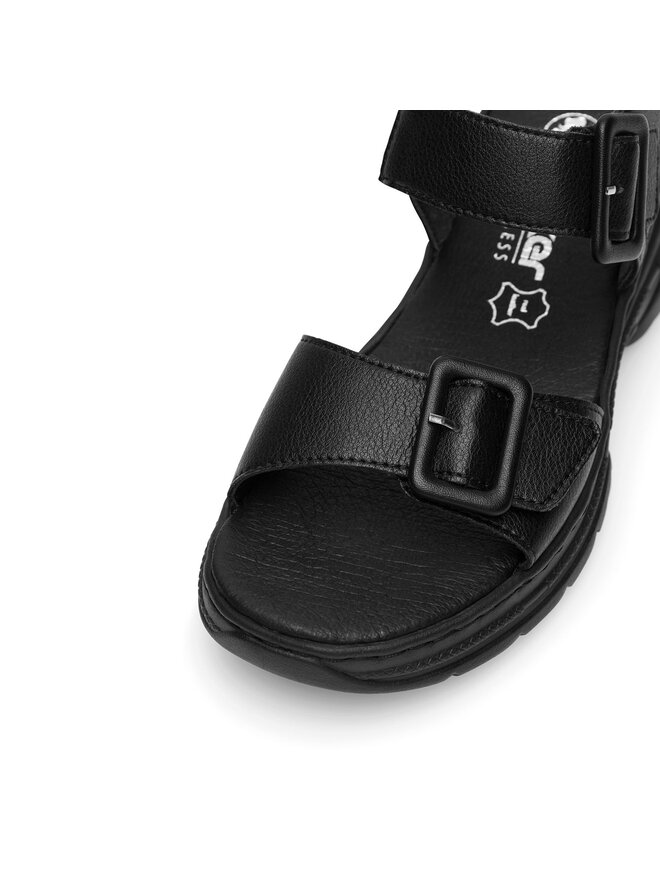 Rieker Sandály Rieker 66680-00 Černá