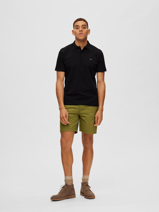 Selected Homme Selected Homme Polo marškinėliai 16087839 Juoda Regular Fit