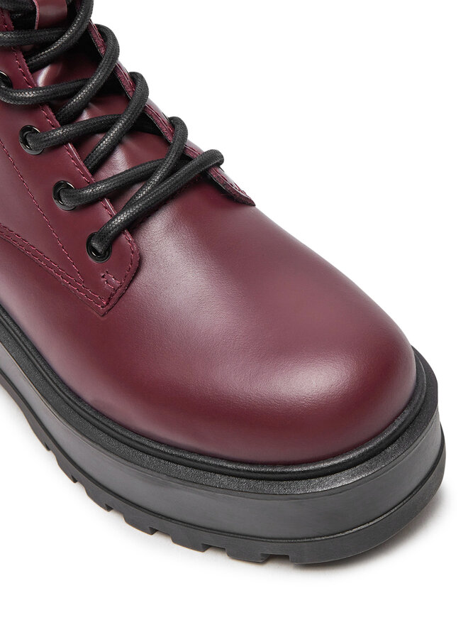 Calvin Klein Jeans Pohodni čevlji Calvin Klein Jeans Flatform YW0YW01535 Bordo rdeča