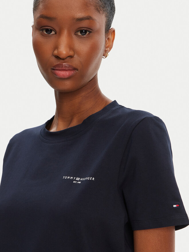 Tommy Hilfiger Tommy Hilfiger Majica 1985 WW0WW37877 Mornarsko modra Regular Fit