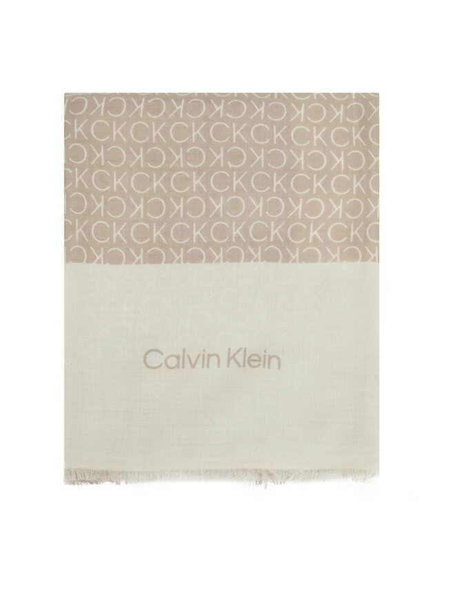 Calvin Klein Шаль Calvin Klein Aop Minimal Logo LV04F8053G Бежевий