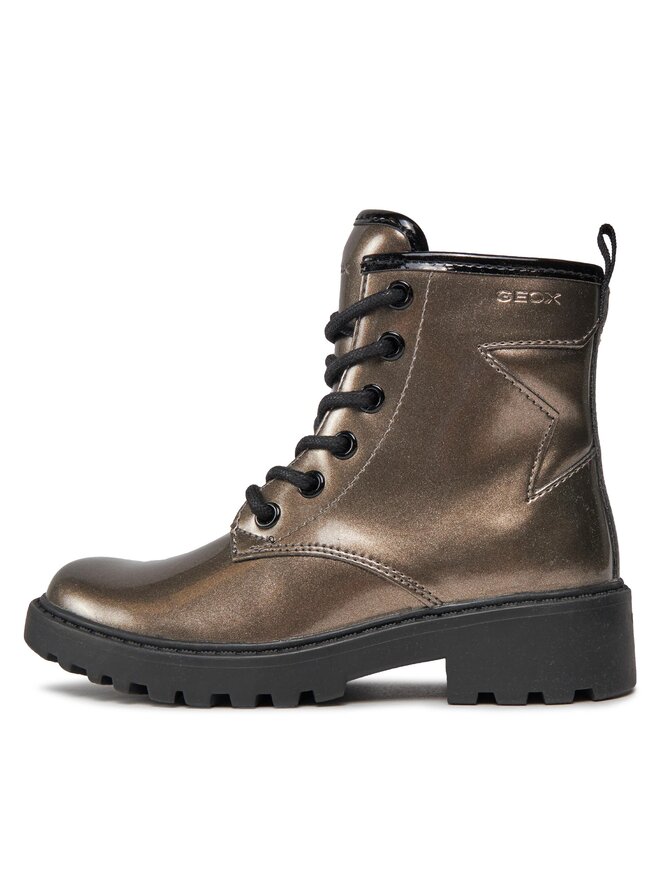 Geox Schnürstiefeletten Geox J Casey Girl J9420G 000HH C9247 S Goldfarben