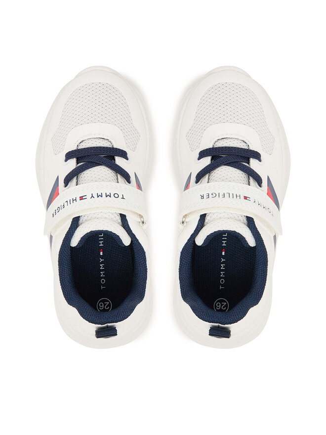 Tommy Hilfiger Sneakers Tommy Hilfiger Flag Low Cut Lace-Up/Velcro T1X9-34369-1843 M Weiß