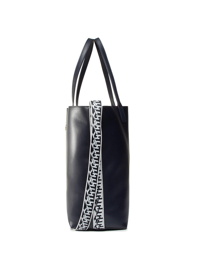 Tommy Hilfiger Handtasche Tommy Hilfiger Iconic Tommy Tote AW0AW07948 Dunkelblau