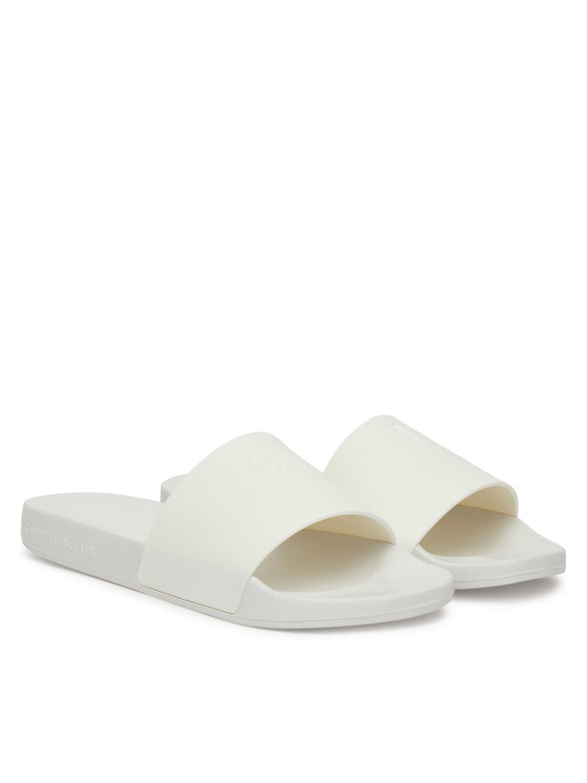Calvin Klein Jeans Pantoletten Calvin Klein Jeans Slide Monogram Tpu YW0YW01715 Weiß