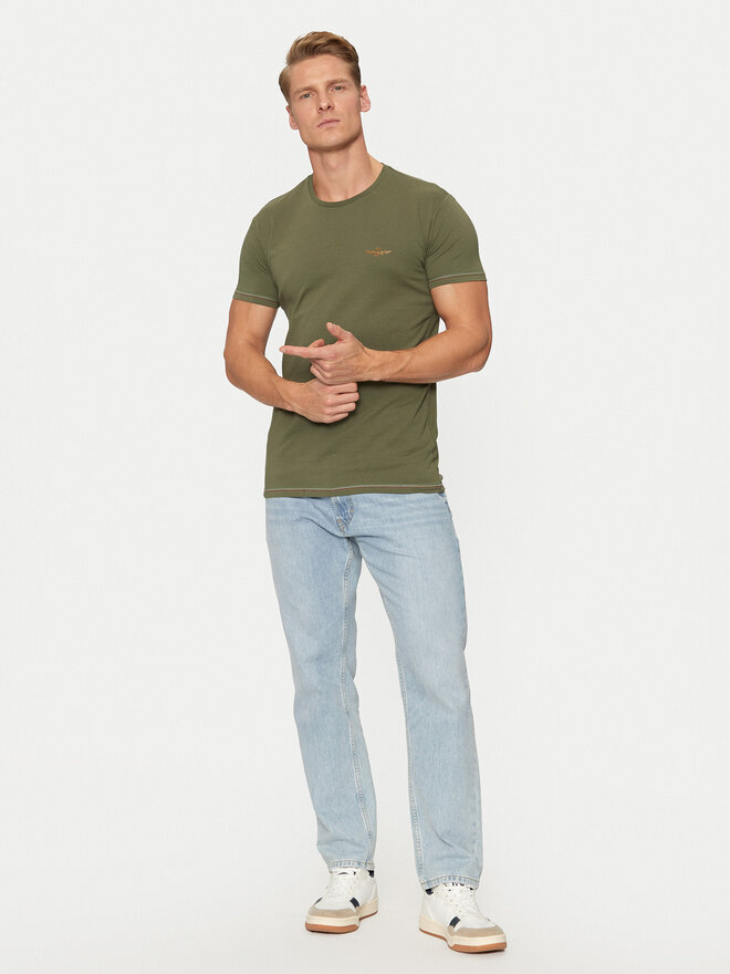 Aeronautica Militare Aeronautica Militare T-Shirt AM1UTI003 Grün Regular Fit