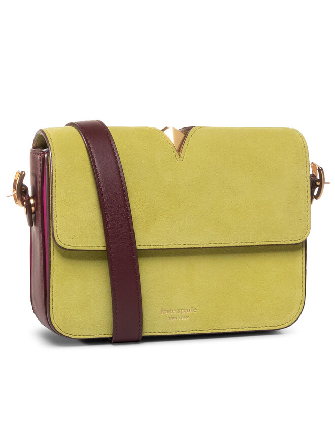 Kate Spade Handtasche Kate Spade Mystery Suede Small Shoulder Bag PXRUB212 Grün