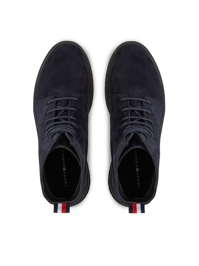 Tommy Hilfiger Μπότες Tommy Hilfiger Hilfiger Core Suede Boot FM0FM04674 Μπλε