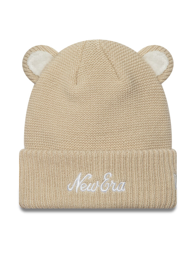 New Era Шапка New Era Teddy Bear Ears Cuff Knit Beanie 60580874 Бежов