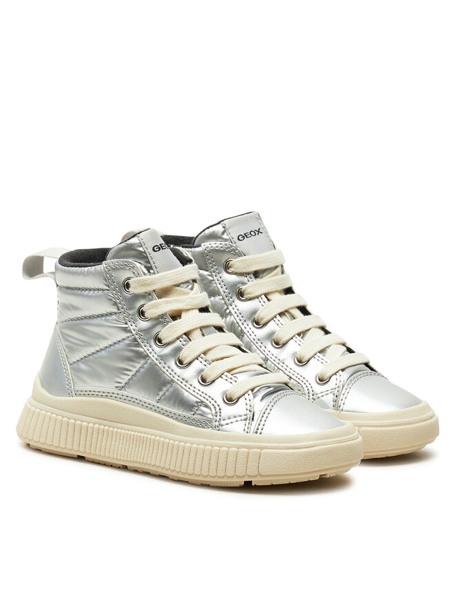 Geox Tenisice Geox J Laquinny Girl J46M3C 0LVNF C1007 M Srebrna