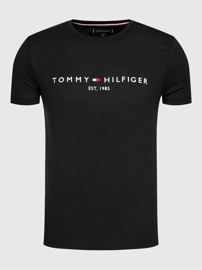 Tommy Hilfiger Tommy Hilfiger T-Shirt Core Logo Tee MW0MW11465 Μαύρο Slim Fit