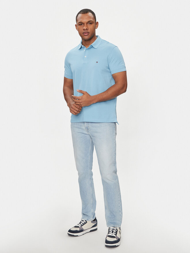 Tommy Hilfiger Tommy Hilfiger Pólóing 1985 MW0MW17771 Kék Slim Fit