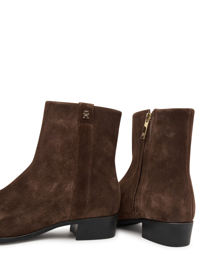Tommy Hilfiger Μποτάκια Tommy Hilfiger Pointy Zip Bootie FW0FW08981 Καφέ