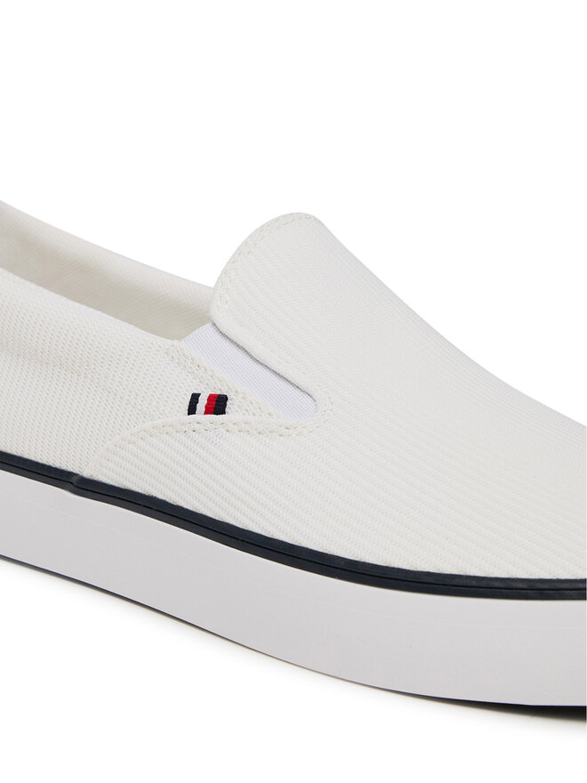 Tommy Hilfiger Кросівки Tommy Hilfiger Th Hi Vulc Core Low Ii Slipon FM0FM05514 Білий