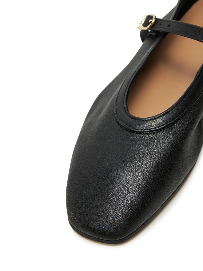Tommy Hilfiger Balerina Tommy Hilfiger Ballerina Maryjane Soft Leather FW0FW08354 Fekete
