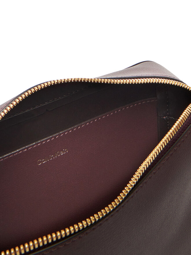 Calvin Klein Handtasche Calvin Klein Foil Logo Elongated Camera Bag LV04F3276G Dunkelrot