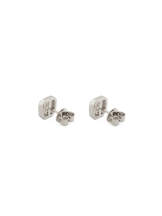 ICED STUFF Ohrringe ICED STUFF Emerald Cut Weißgold