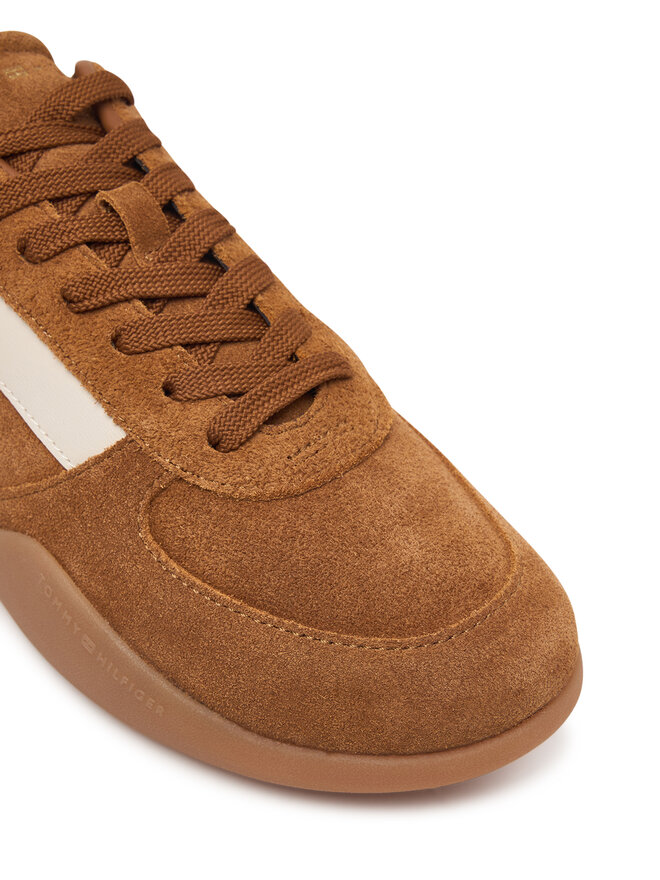 Tommy Hilfiger Sneakers Tommy Hilfiger Th Vintage Low Runner Suede FW0FW09621 Braun
