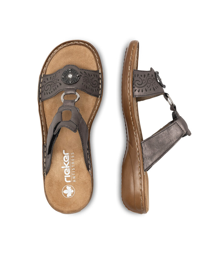 Rieker Pantoletten Rieker 608K1-45 Grau